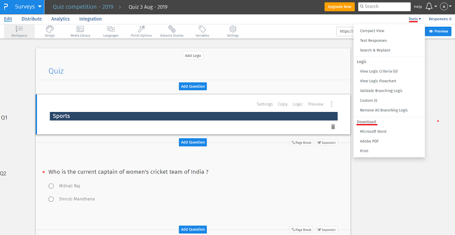 Survey Software Help Image
